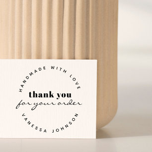 Moderne, minimalistische aangepaste naam bedankt v zelfinktende stempel