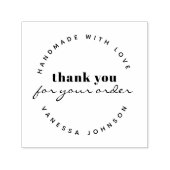Moderne, minimalistische aangepaste naam bedankt v  zelfinktende stempel (Design)
