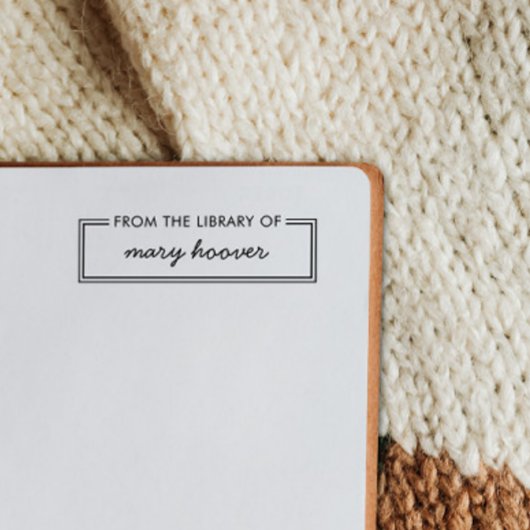 Moderne minimalistische aangepaste naam uit de bib rubberstempel