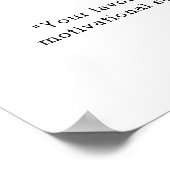 Moderne minimalistische aangepaste offerte Poster (Hoek)