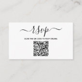 Moderne minimalistische aangepaste QR-code bruilof Informatiekaartje (Voorkant)