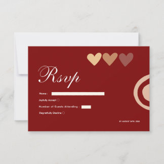 Moderne Minimalistische Abstract Boho Bourgondië H RSVP Kaartje