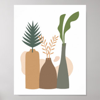 Moderne minimalistische abstracte botanische lijnk poster