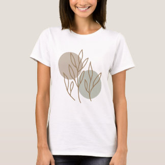 Moderne minimalistische Abstracte Floral Line Art  T-shirt