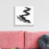Moderne Minimalistische Abstracte Gelaagde Stroom Canvas Afdruk (Insitu (Woonkamer))