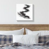 Moderne Minimalistische Abstracte Gelaagde Stroom Canvas Afdruk (Insitu (Slaapkamer))