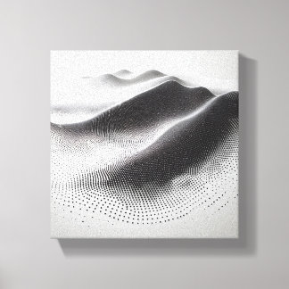Moderne Minimalistische Abstracte Gestippelde Land Canvas Afdruk