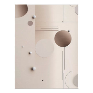 Moderne, minimalistische abstracte kunst perfect poster