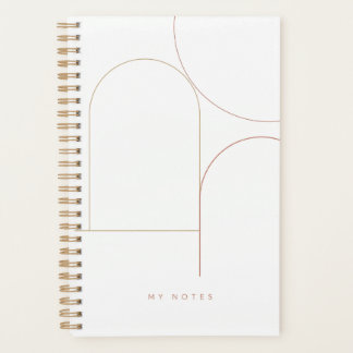Moderne Minimalistische Abstracte Terracotta Geome Planner