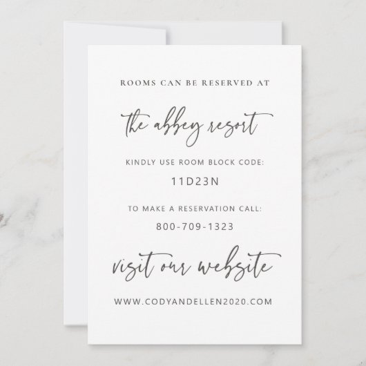 Moderne Minimalistische Accommodatiekaart Kaart (Voorkant)