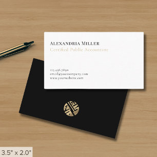 Moderne minimalistische accountant CPA Visitekaartje