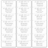 Moderne minimalistische adresetiketten voor bruilo sticker (Voorkant)