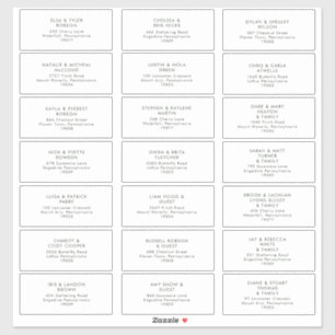 Moderne, minimalistische Adresetiketten voor groen Sticker