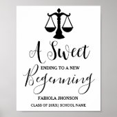 Moderne minimalistische Advocaat Afstuderen Drink  Poster (Voorkant)