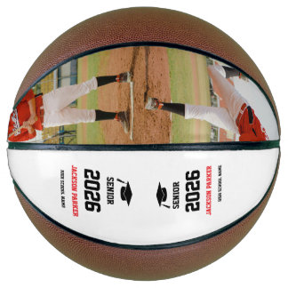 Moderne Minimalistische Afstudeerfoto Honkbal voor Basketbal