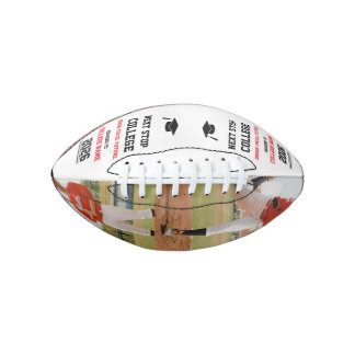 Moderne Minimalistische Afstudeerfoto Senior Baseb American Football
