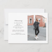 Moderne minimalistische Afstuderen 2 Aankondiging (Achterkant)