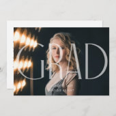 Moderne minimalistische afstuderen aankondiging 20 (Voorkant / Achterkant)