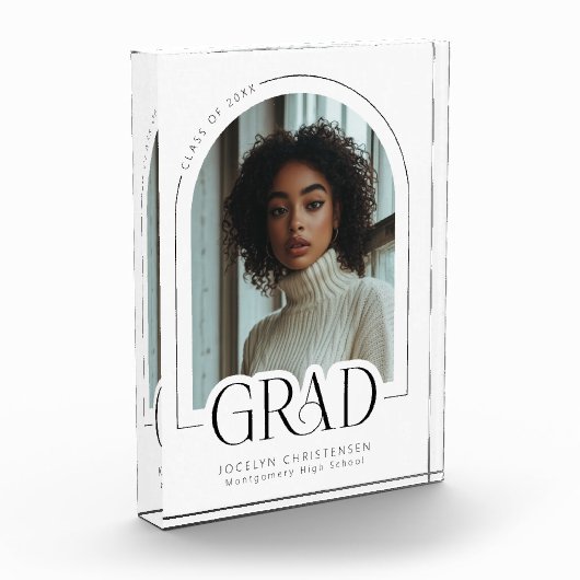 Moderne minimalistische Afstuderen Keepsake fotobl Fotoblokken (Links)