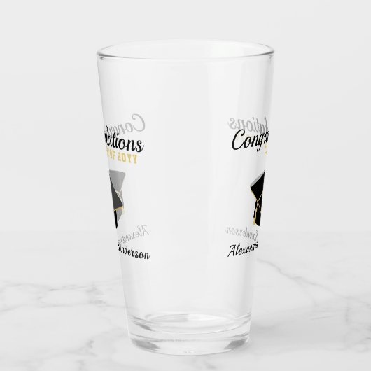 Moderne minimalistische Afstuderen klasse 2023 Glas (Links)