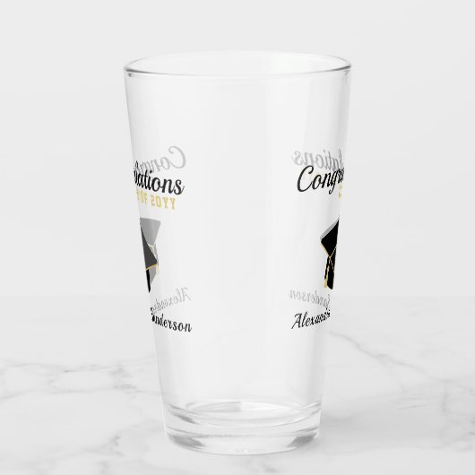 Moderne minimalistische Afstuderen klasse 2023 Glas (Rechts)