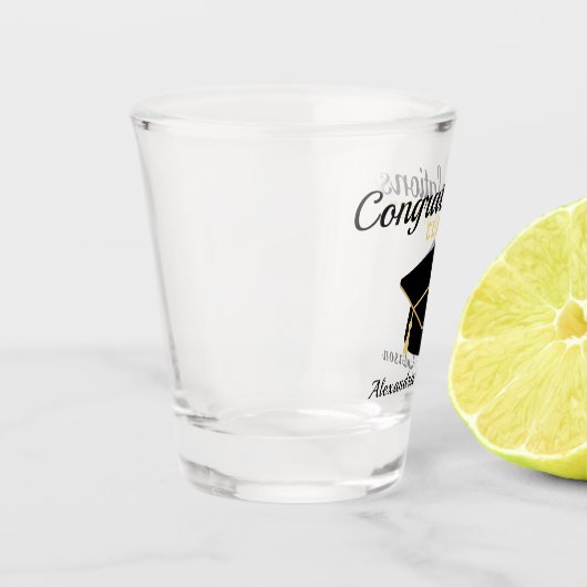 Moderne minimalistische afstuderen klasse 2023 shot glas (Links)