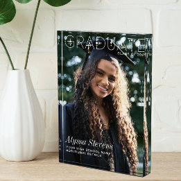 Moderne minimalistische Afstuderen witte overlay o Fotoblokken