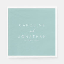Moderne minimalistische Aqua Custom Wedding
