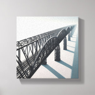 Moderne minimalistische architecturale brug - onei canvas afdruk