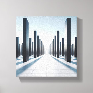 Moderne Minimalistische Architecturale Perspectief Canvas Afdruk
