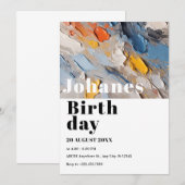 Moderne minimalistische artistieke kaart (Voorkant / Achterkant)