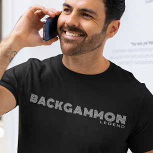 Moderne Minimalistische Backgammon Liefhebber Op M T-shirt