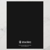 Moderne Minimalistische Bakkerij Flyer (Achterkant)