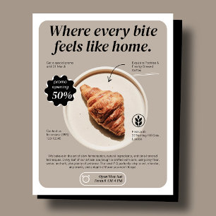 Moderne Minimalistische Bakkerij Flyer