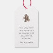 Moderne minimalistische bakkerij vakantie dank u cadeaulabel (Achterkant)