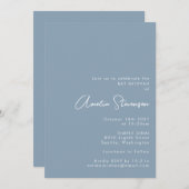 Moderne minimalistische Bat Mitzvah Script Dusty B Kaart (Voorkant / Achterkant)