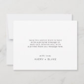 Moderne minimalistische bedankkaart / AVERY Suite (Achterkant)