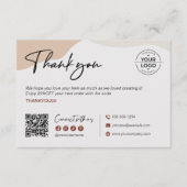 Moderne Minimalistische Bedankt Korting QR-code Lo (Voorkant)