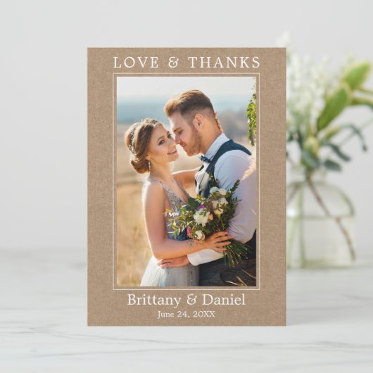 Moderne minimalistische Bedankt met een simpele br (Staand voorkant)