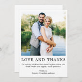 Moderne, minimalistische Bedankt met eenvoudige li (Voorkant / Achterkant)