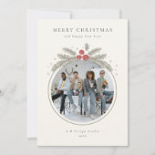 Moderne Minimalistische Bedrijfsfoto Vakantiekaart Feestdagenkaart (Voorkant)