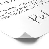 Moderne minimalistische begrafenisherinneringstafe poster (Hoek)