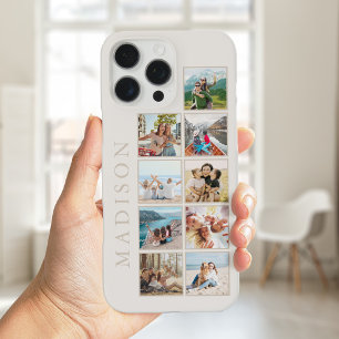 Moderne Minimalistische Beige Custom Photo Monogra iPhone 16 Pro Max Hoesje