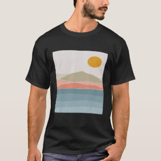 Moderne, minimalistische bergen hedendaagse esthes t-shirt