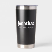 Moderne minimalistische beste man groomsmen gesche geïsoleerde drinkbeker (Links)