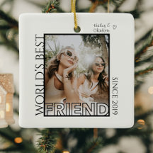 Moderne Minimalistische Beste Vriendinnen Kerstcad