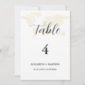 Moderne Minimalistische Bestemming bruiloft plaats Kaart (Achterkant)