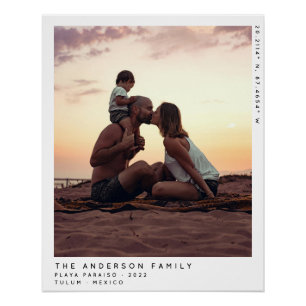 Moderne minimalistische bestemming Familiefoto Perfect Poster