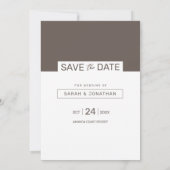 Moderne Minimalistische Bewaar de Datum Kaart (Achterkant)