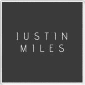 Moderne minimalistische bewerkbare naam | Zwart &  Sticker (Voorkant)